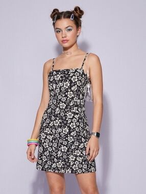 No Boundaries Y2K Vintage Hibiscus Flower Mini Dress - Size XS